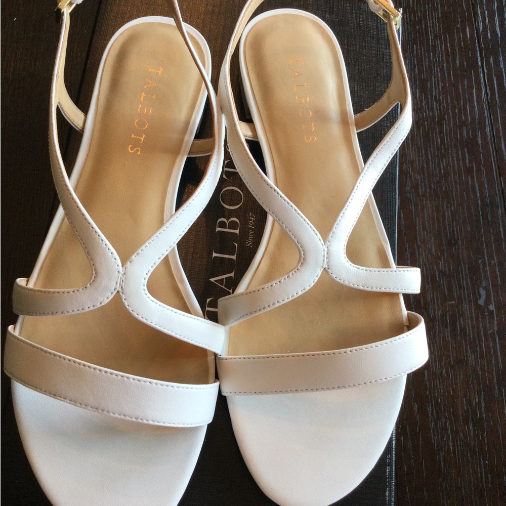 Talbots brand new white sandals